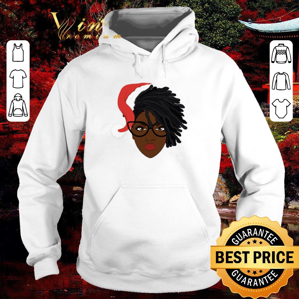 Original Black Women Locs Dreadlock Santa Hat Christmas shirt