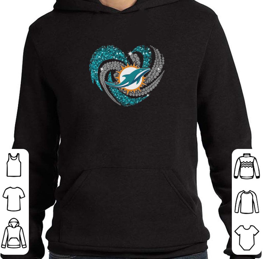 Original Diamond love Miami Dolphins heart shirt