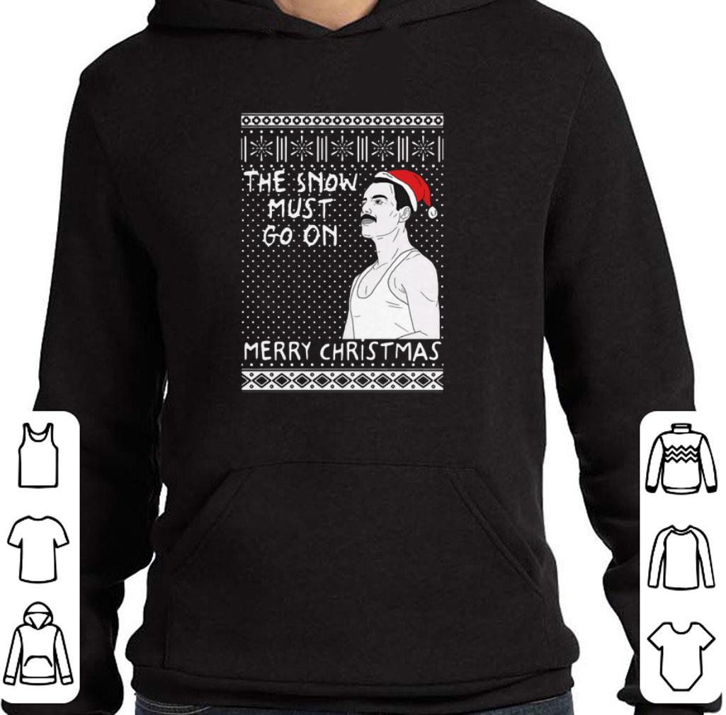 Original Freddie Mercury the show must go on Merry Christmas shirt