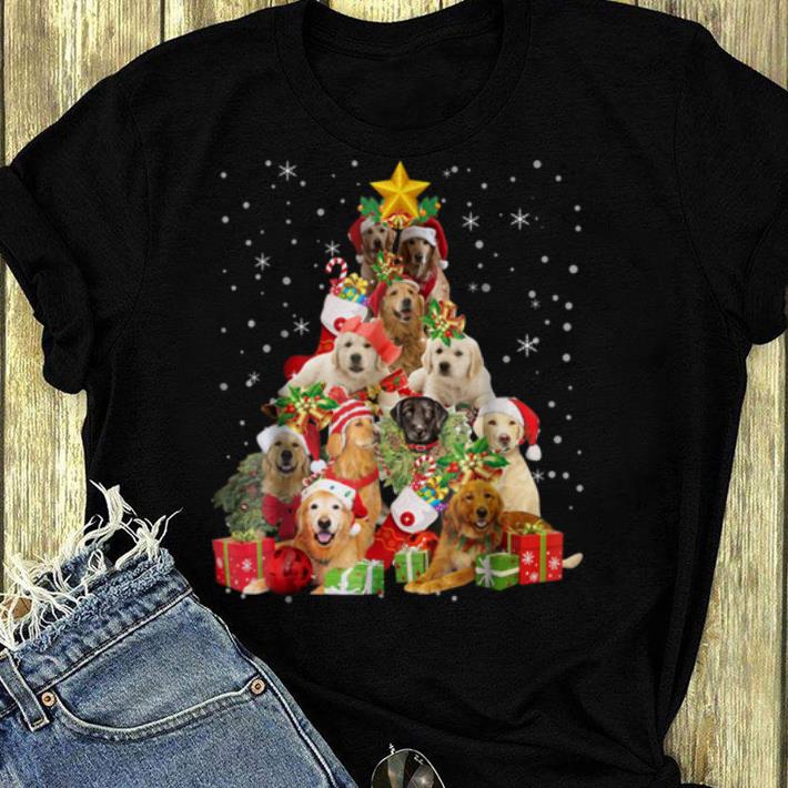 Original Golden Retriever Christmas Tree Xmas Gift Dog Lover shirt