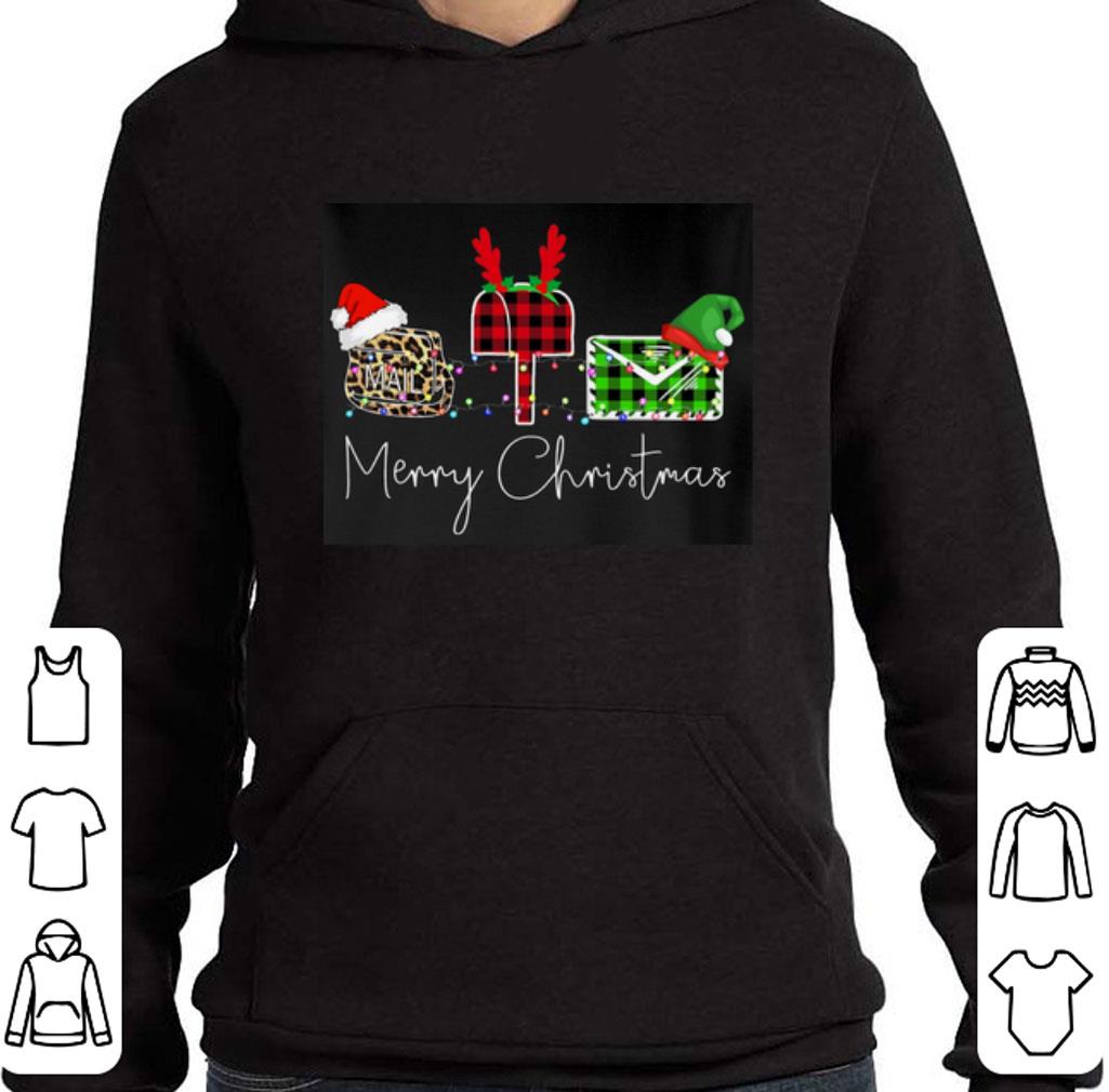 Original Mail Merry Christmas Leopard Plaid shirt
