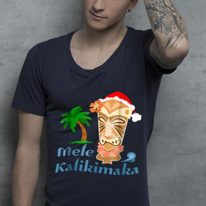 Premium Mele Kalikimaka Merry Christmas Hawaiian Tiki shirt