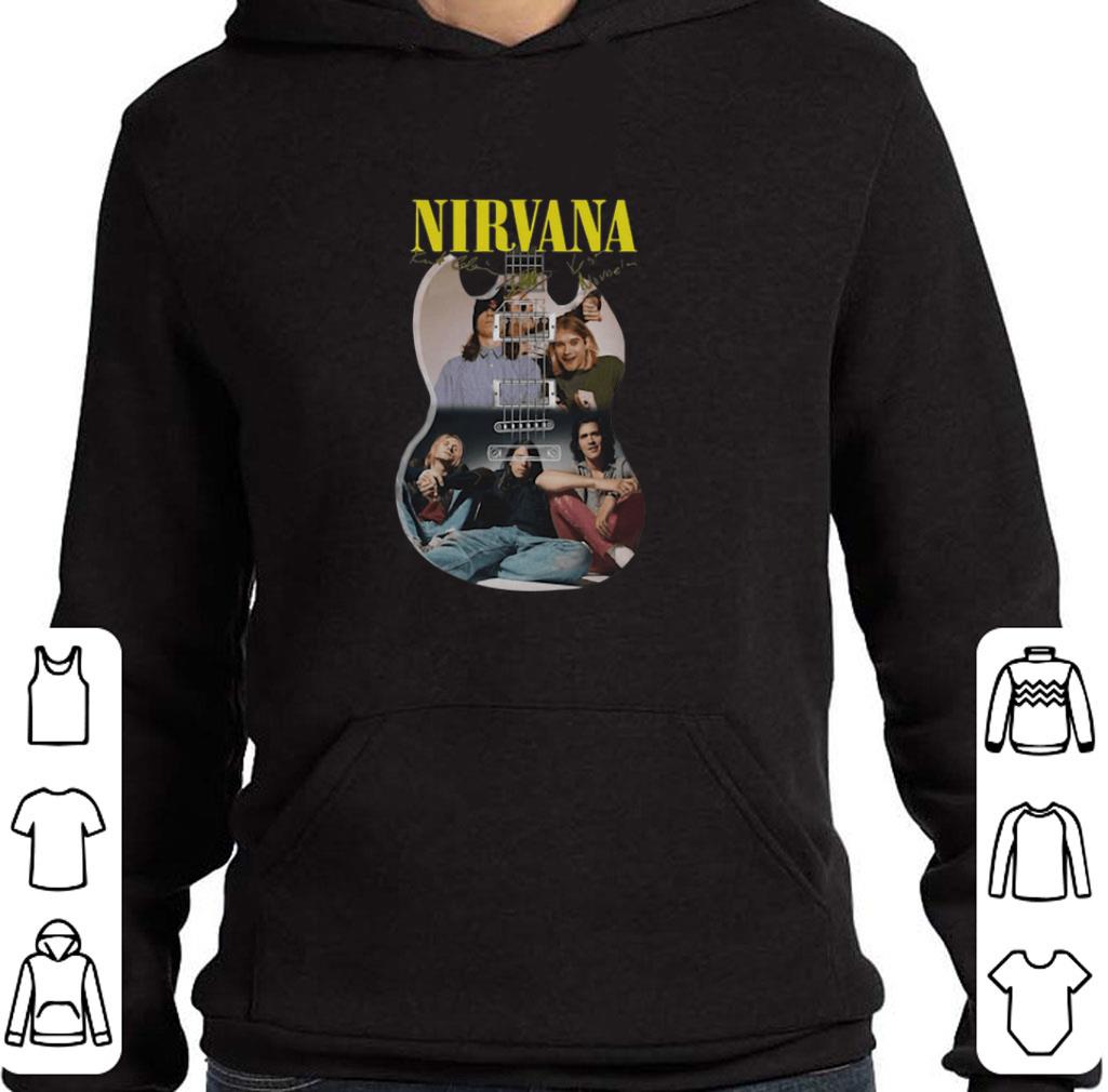 Premium Nirvana guitarist band signatures shirt