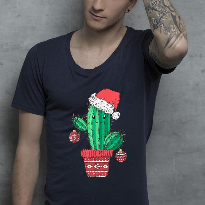Premium Santa's Hat Cactus Sweater Tee Christmas Party Xmas Holidays shirt