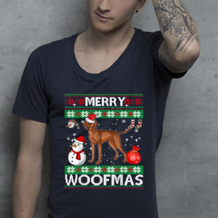 Premium Vizsla Dog Merry Woofmas Christmas Costume shirt