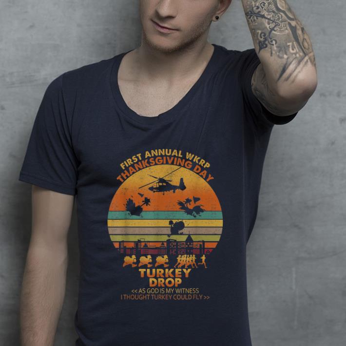 Premium Wkrp Turkey Drop Thanksgiving Gifts shirt