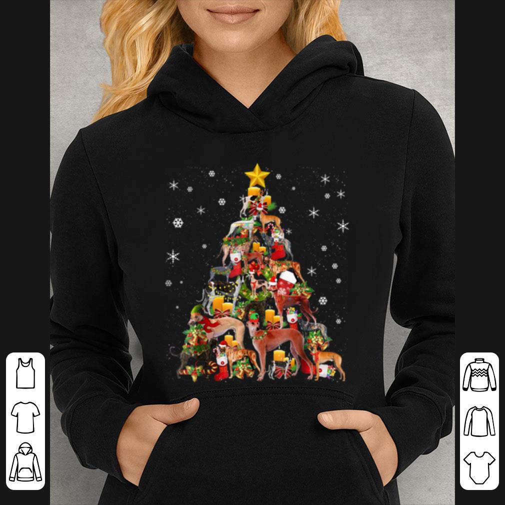 Pretty Greyhound Christmas Tree Xmas Gift For Greyhound Dog shirt