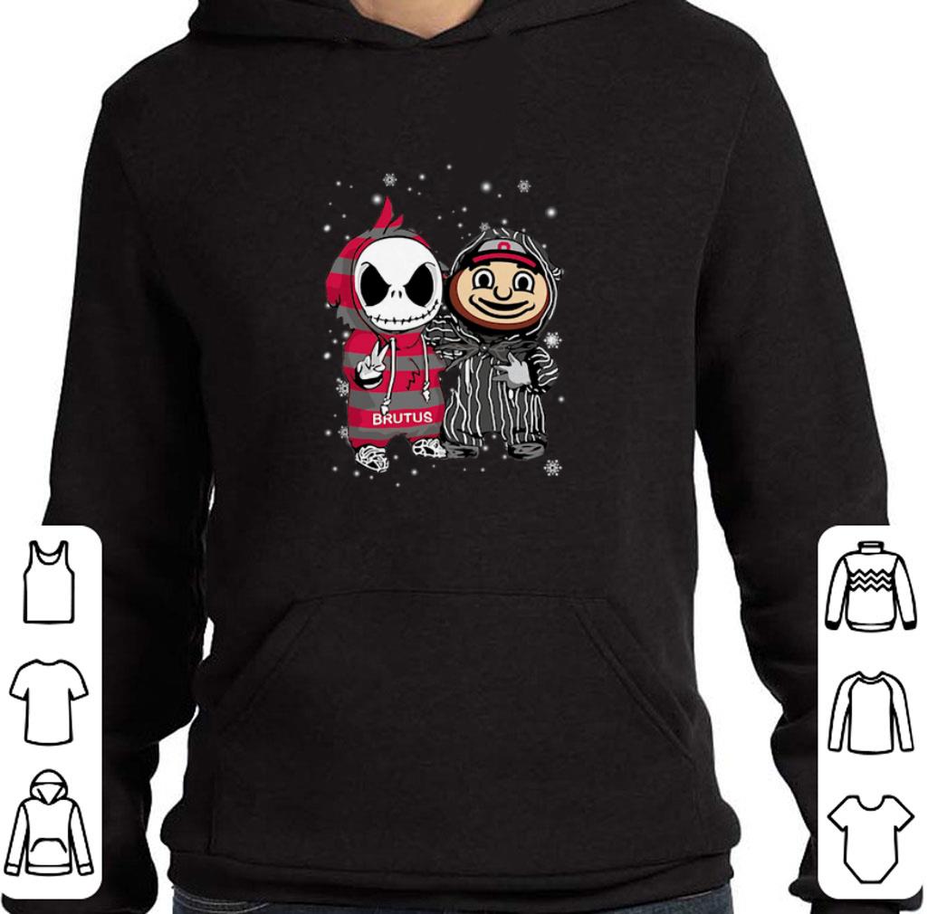 Top Baby Jack Skellington And Brutus Buckeye Christmas shirt
