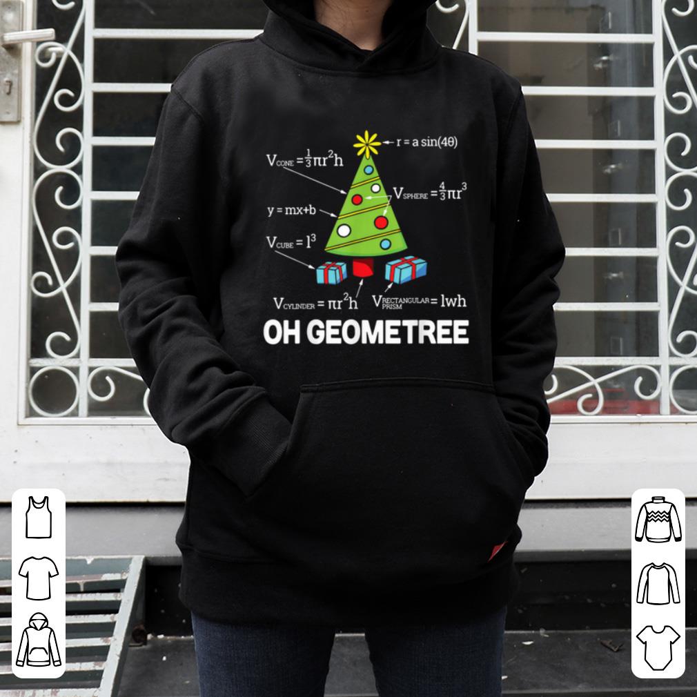 Top Merry Christmas Xmas Oh Geometree Math Geometry Pine Tree shirt