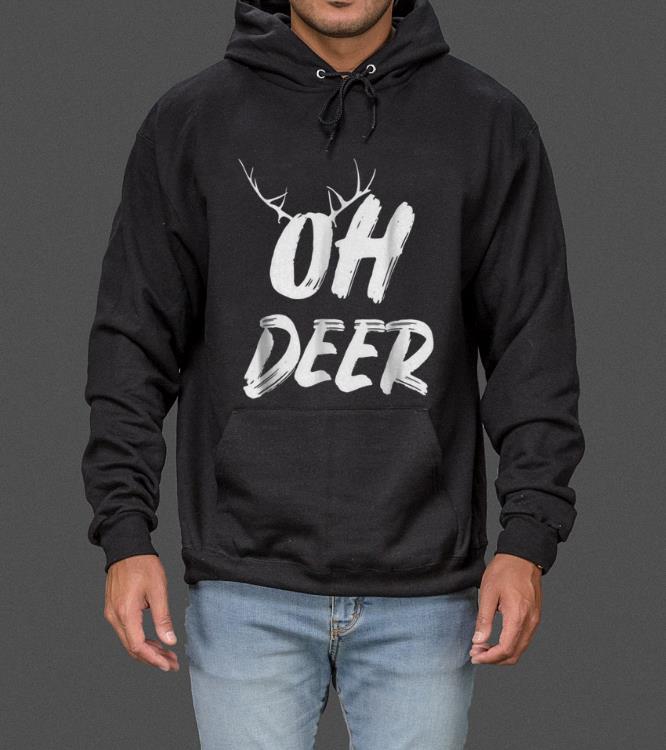 Awesome Antlers Trophy Hunting Pun Reindeer Christmas Oh Deer sweater
