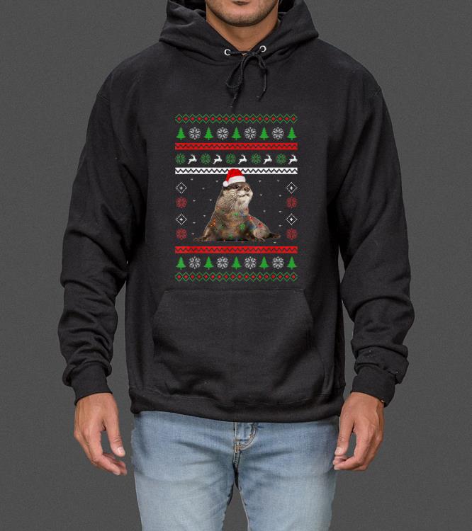 Awesome Otters Christmas Ugly Sweater Style Pajama Xmas Gift sweater