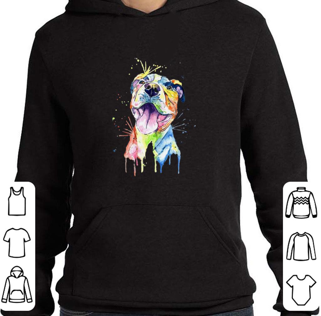 Funny Resting Pitbull Face Artistic Colors shirt