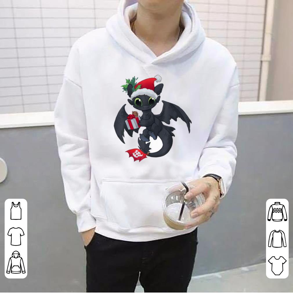Great Christmas Dragon Wearing a Santa Hat sweater