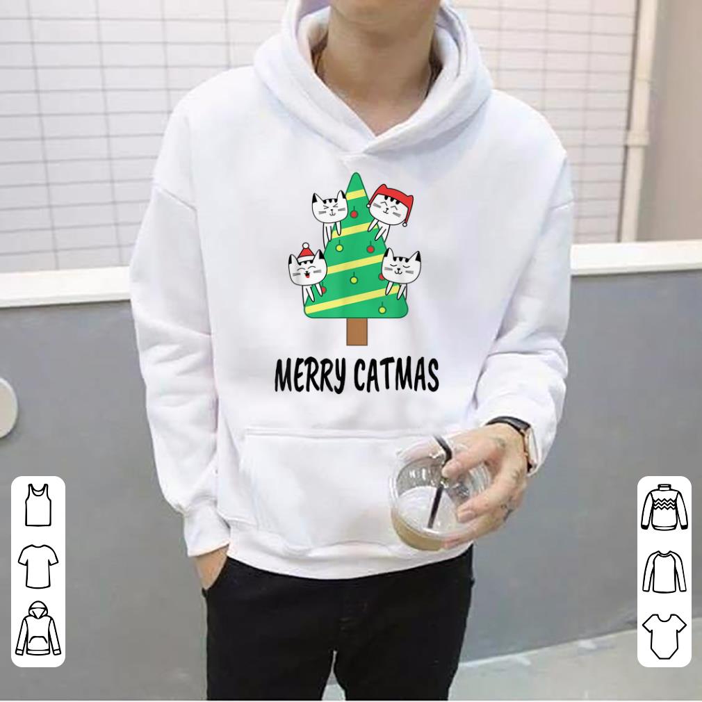Great Santa Cat Christmas Tree Funny Xmas Decor Gift for Kitty sweater