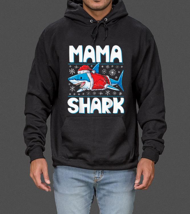 Hot Mama Shark Santa Christmas Family Matching Pajamas sweater
