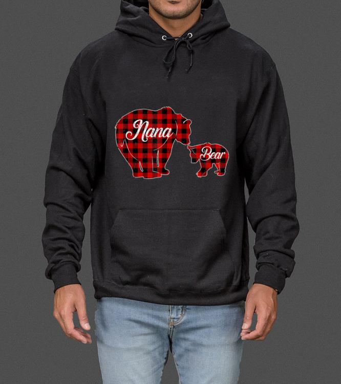 Hot Nana Bear Buffalo Plaid Christmas sweater