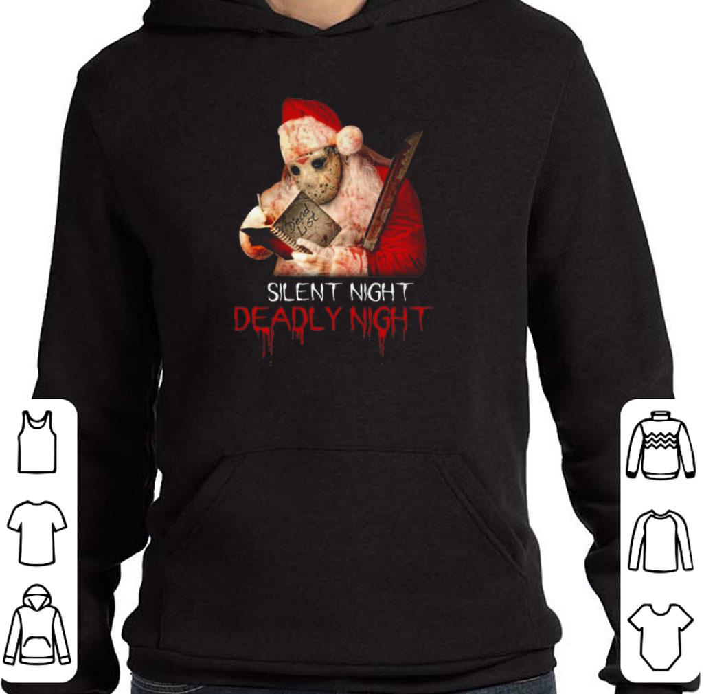 Nice Santa Jason Voorhees silent night deadly night Christmas shirt