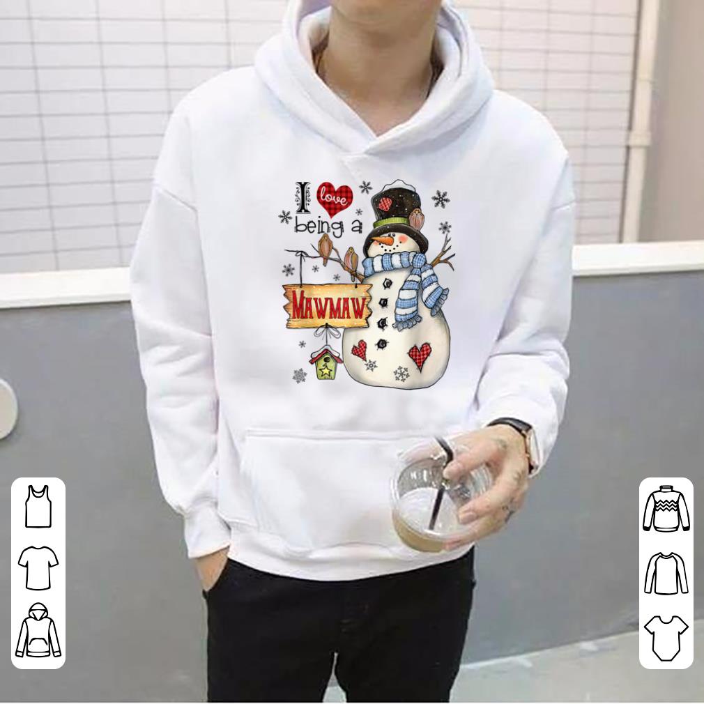 Original I Love Being A Mawmaw Snowman Funny Family Christmas Gifts sweater