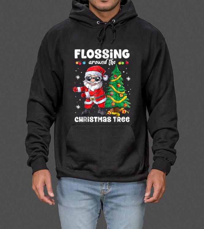 Original Santa Floss Flossing Around the Christmas Tree Boys sweater