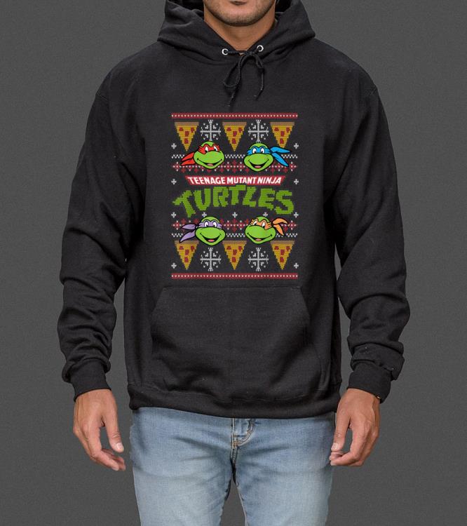 Original TMNT Ugly Christmas Sweater With Pizza sweater