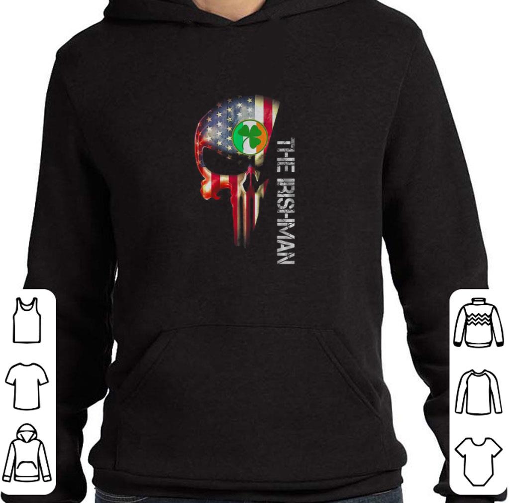 Pretty American flag skull The Irishman St Patrick's Day shirt