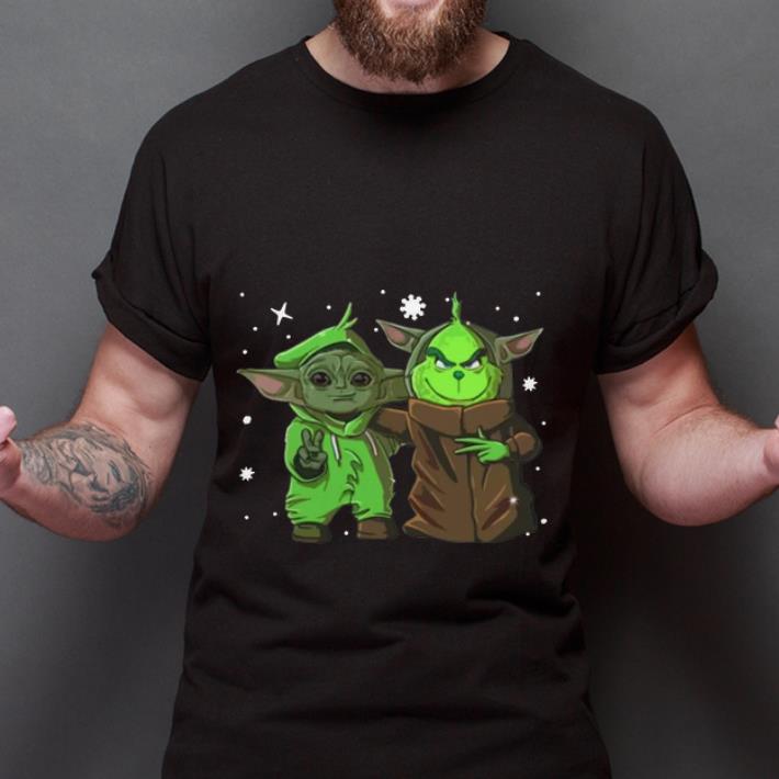 Top Baby Yoda And Baby Grinch Merry Christmas shirt, hoodie, sweater, longsleeve t shirt Top Baby Yoda And Baby Grinch Merry Christmas shirt, hoodie, sweater, longsleeve t shirt