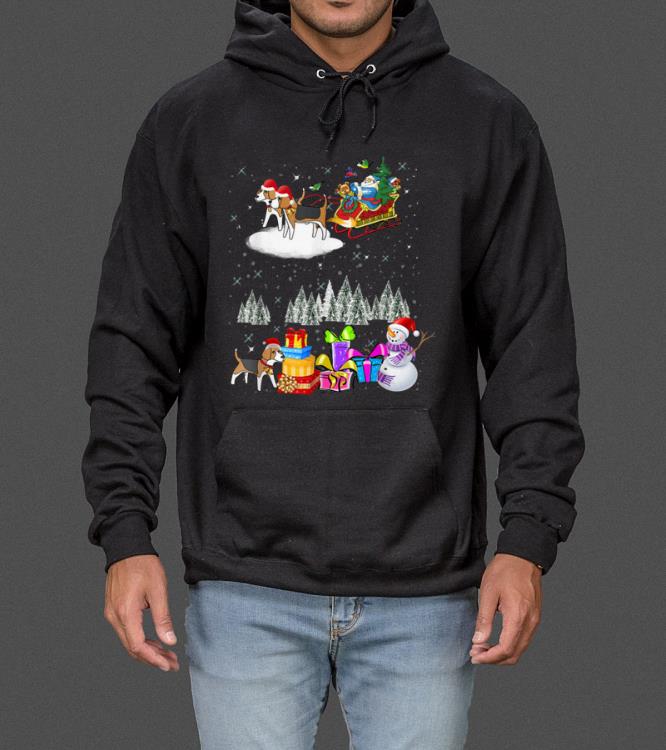 Top Beagle Reindeer Christmas santa, dog, moon gift sweater