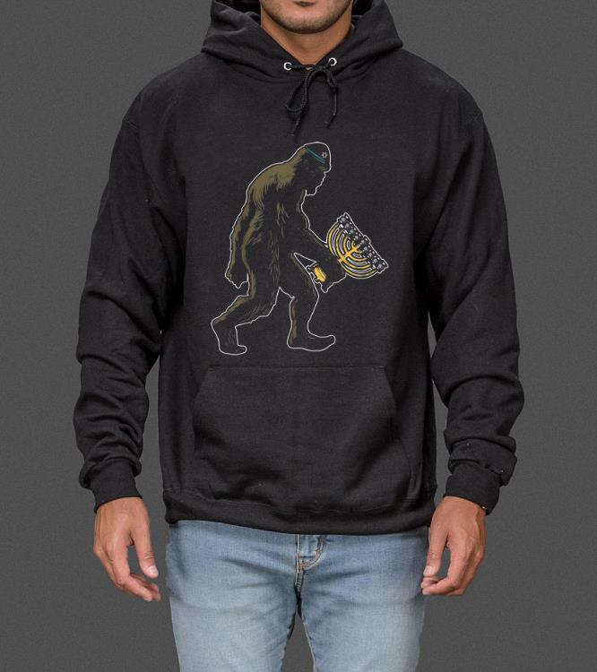 Top Hanukkah Bigfoot Holiday Sasquatch Menorah Jewish Christmas sweater