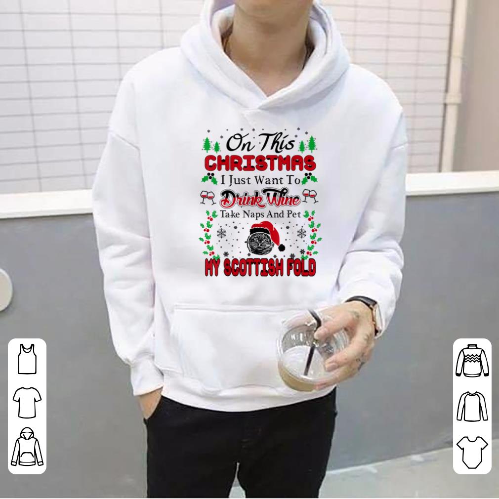 Top On This Christmas Drink Wine Pet Scottish Fold Gift sweater