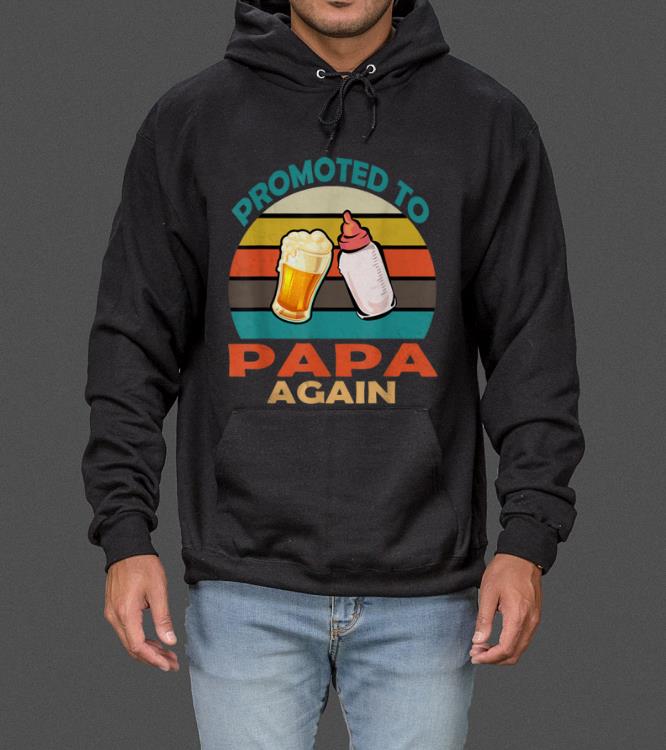 Top Vintage Promoted to Papa Again Christmas sweater