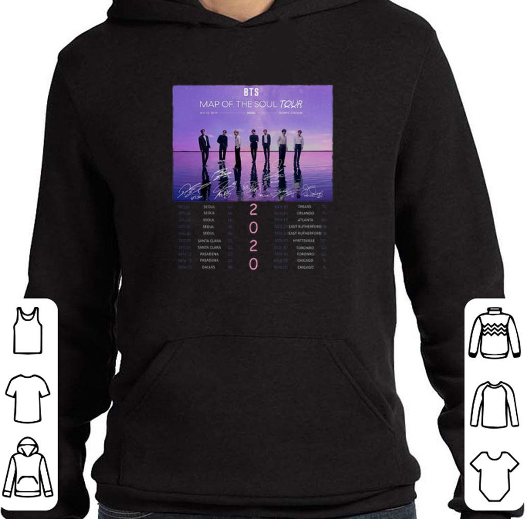 Nice BTS Map Of The Soul Tour 2020 signatures shirt