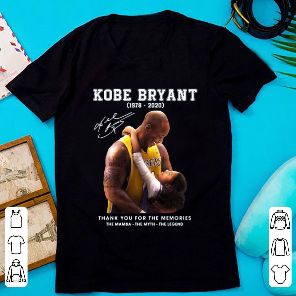 Official Rip Kobe Bryant And Gigi Thank You For The Memories The Mamba The Myth The Legend Signature Shirt Hoodie Sweater Longsleeve T Shirt