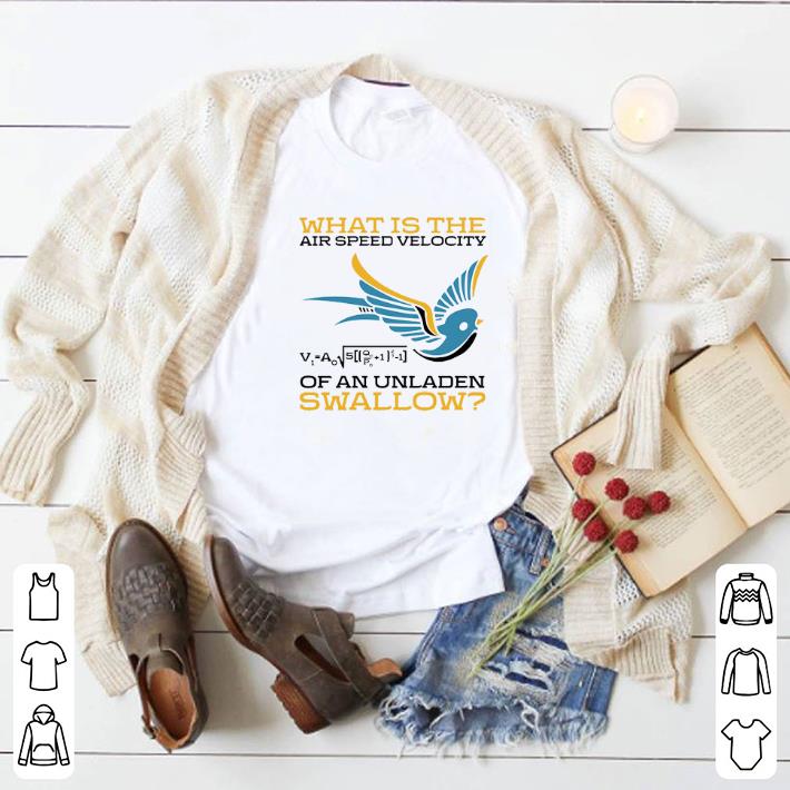 Official What is the air speed velocity of an unladen swallow math shirt