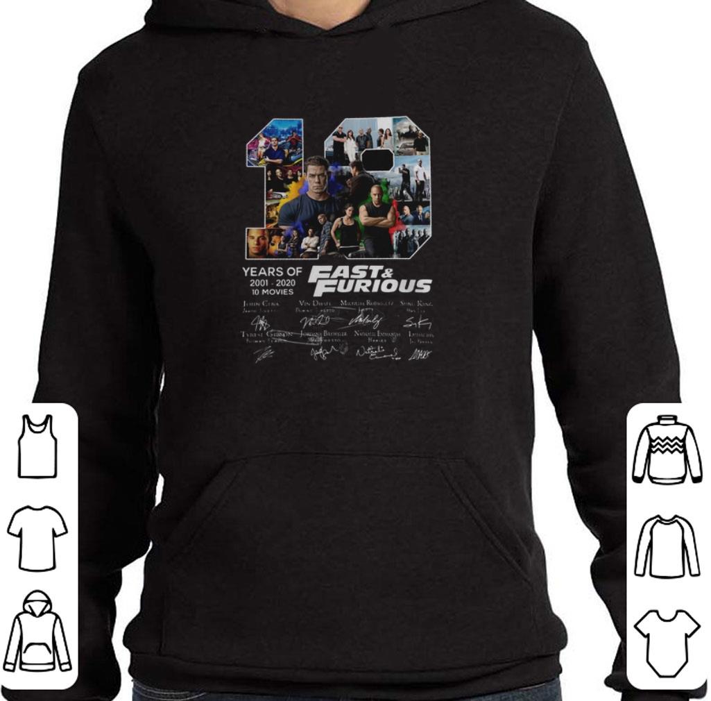 Original Fast & Furious 19 Years of 2001 2020 10 movies signatures shirt