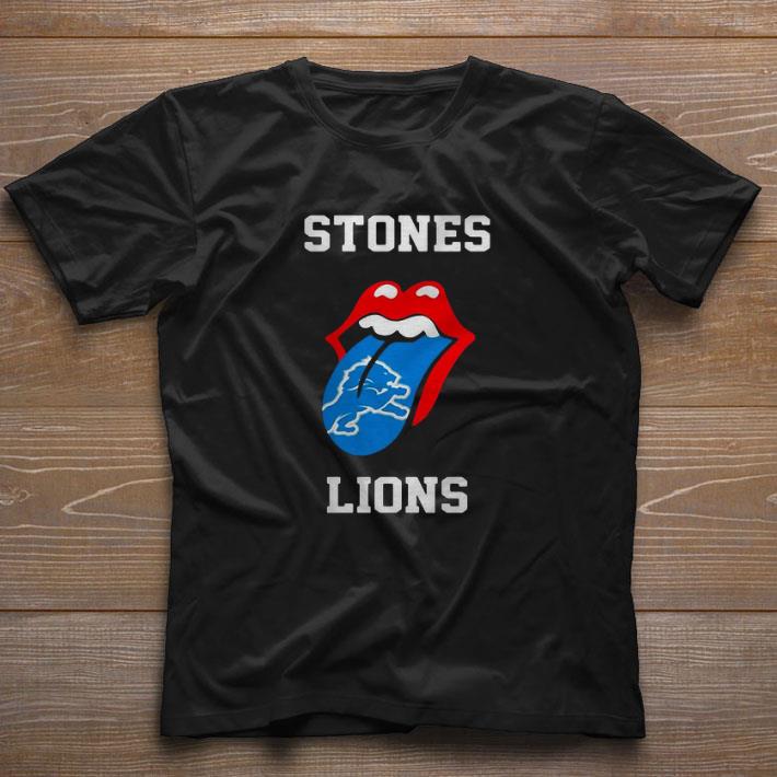 Rolling Stones Logo Detroit Lions shirt