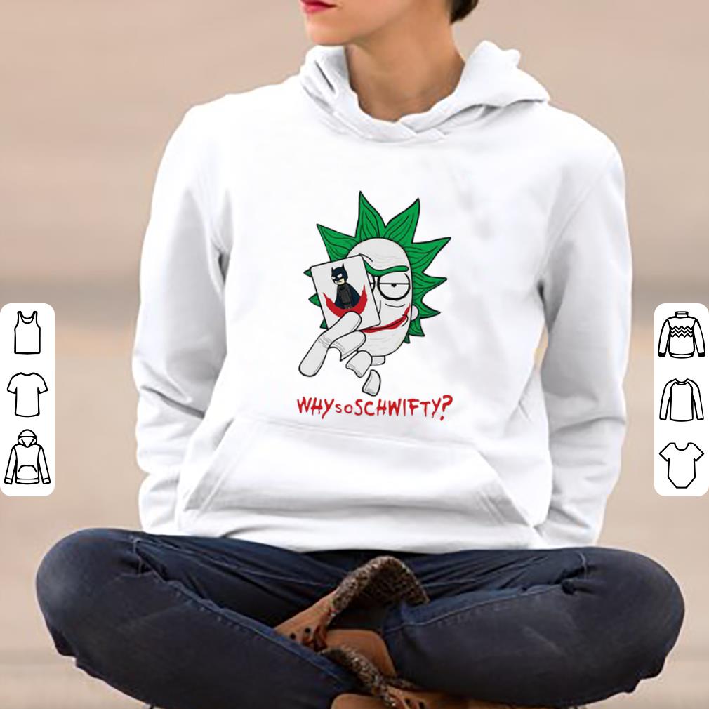 Beautiful Rick Sanchez Joker Hold Batman Card Why So Schwifty shirt