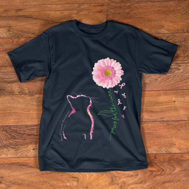 Nice Paws For The Cure Cat Sunflowers Breast Cancer Awareness shirt