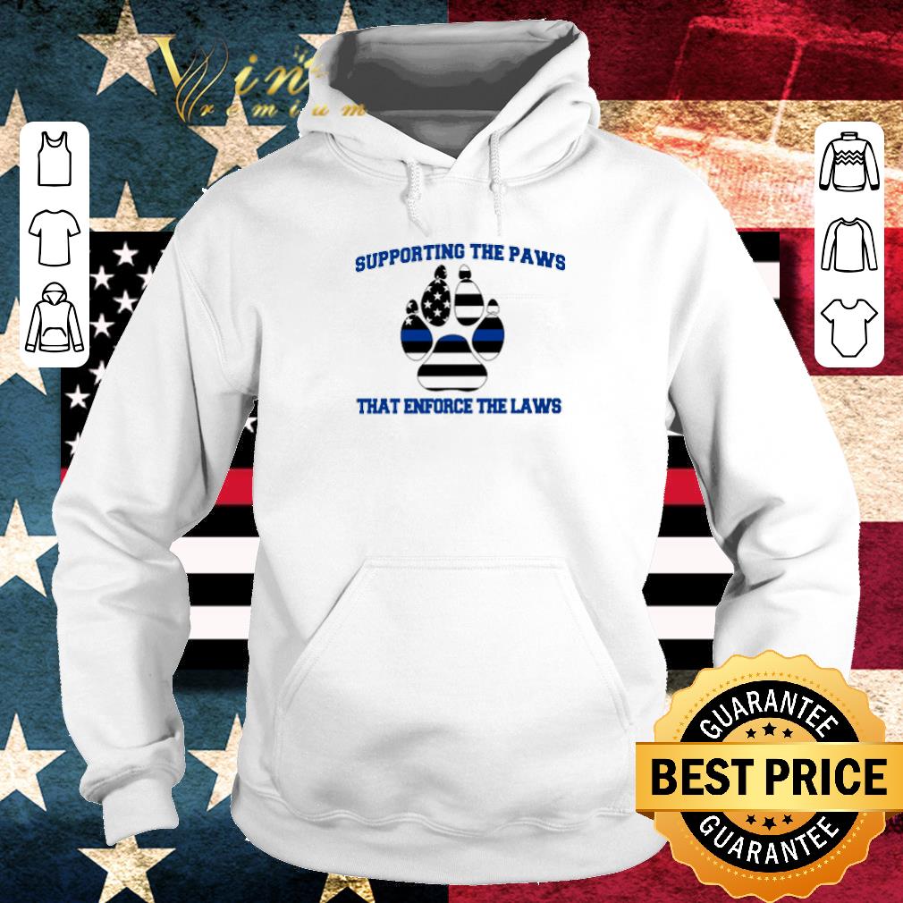 Original Paw American flag supporting the paws that enforce the laws shirt