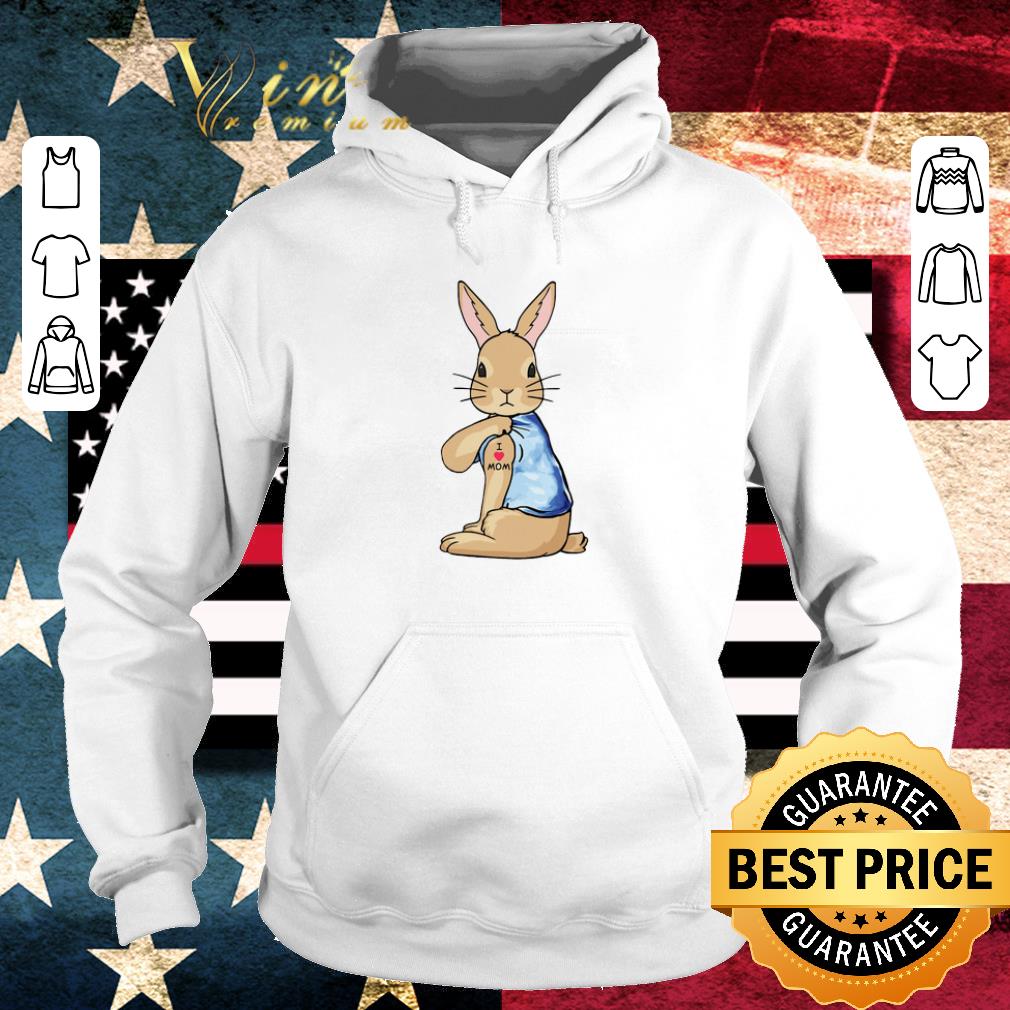 Pretty Bunny rabbit i love mom tattoo shirt