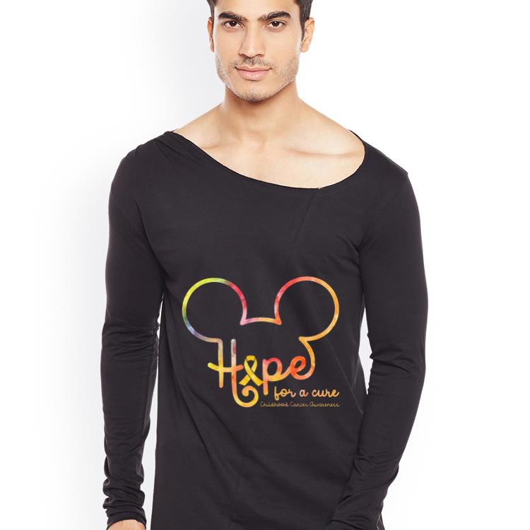 Pretty Mickey mouse hope for a cure Childhood cancer awareness shirt