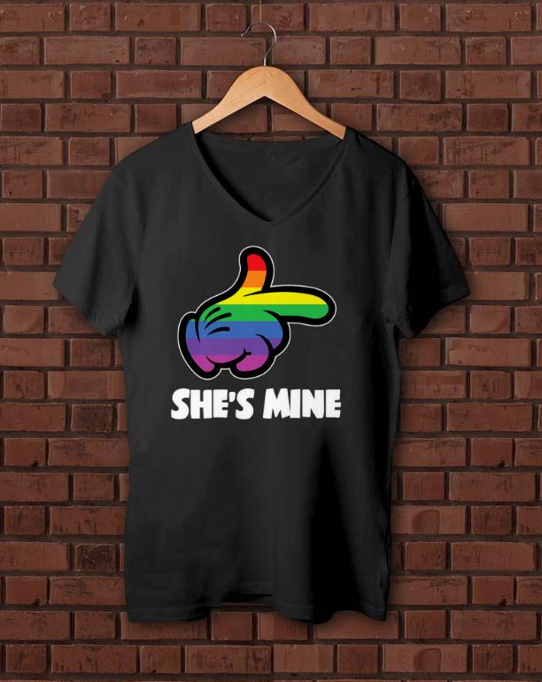 Awesome Lesbian Couple Im Hers Shes Mine LGBT Matchings Shirt, hoodie ...
