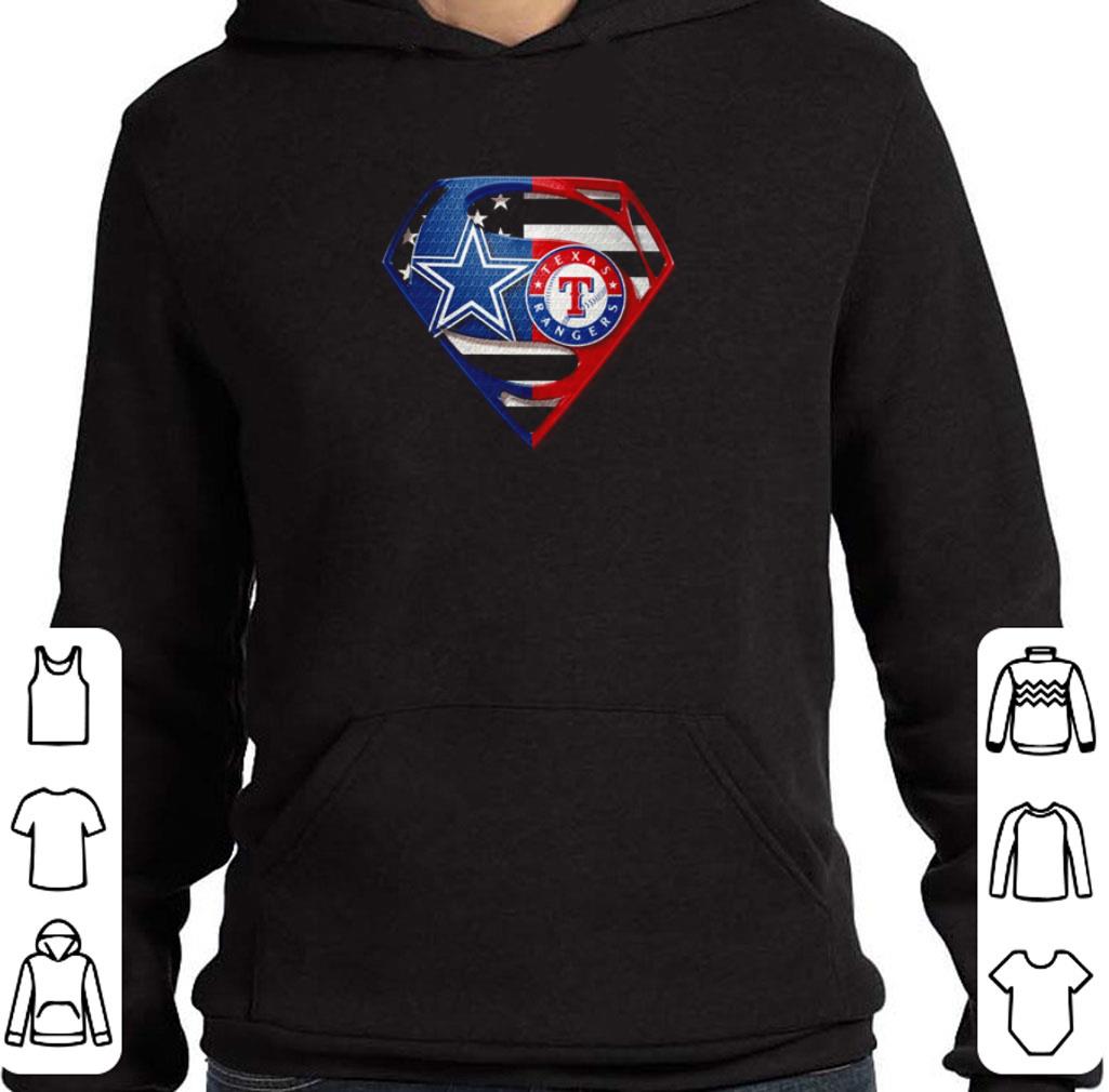Original Dallas Cowboys and Texas Rangers inside Superman logo shirt
