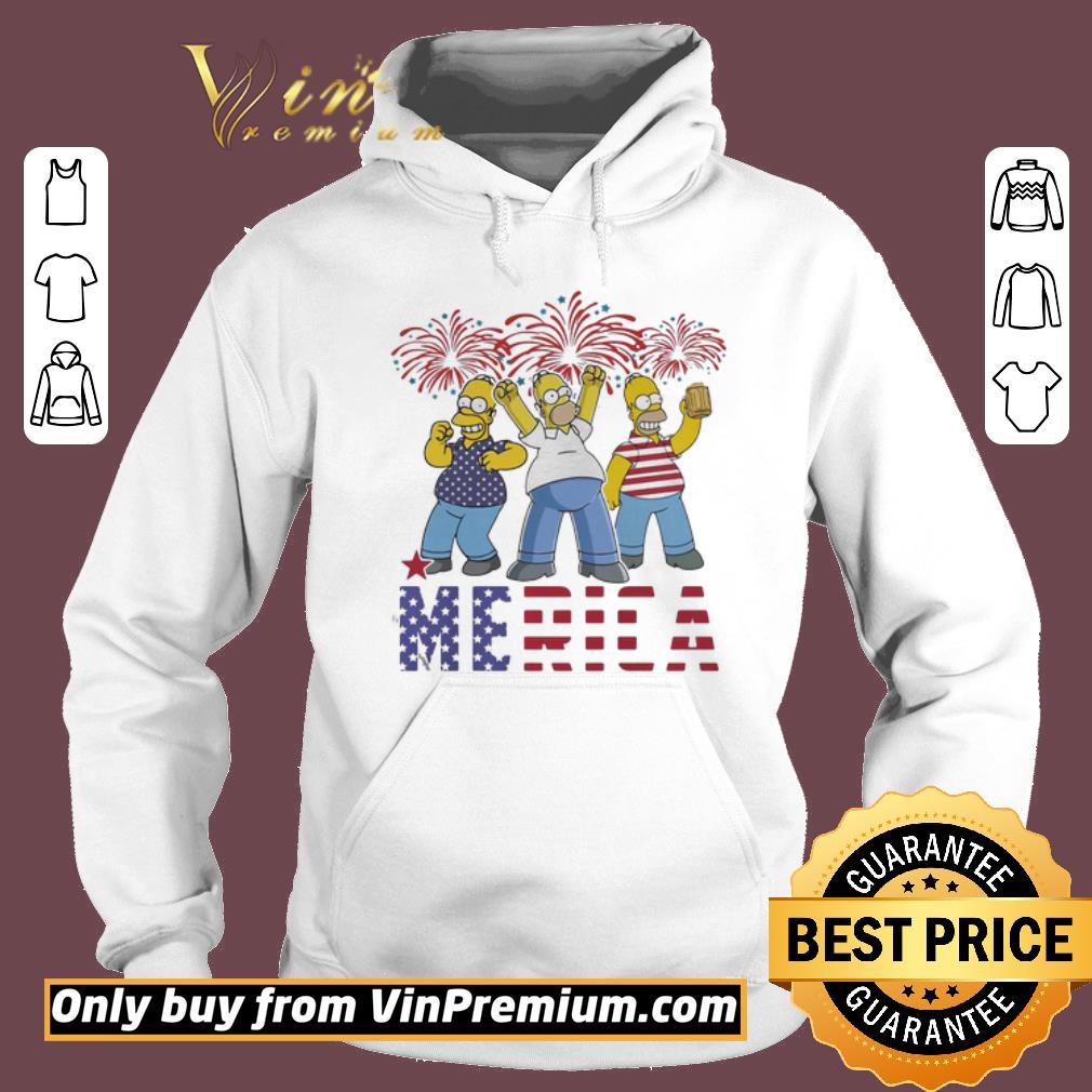 Top The simpsons merica firework american flag independence day shirt