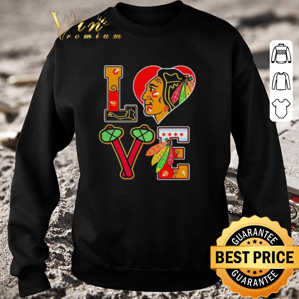 Premium Love Chicago Blackhawks Logo shirt