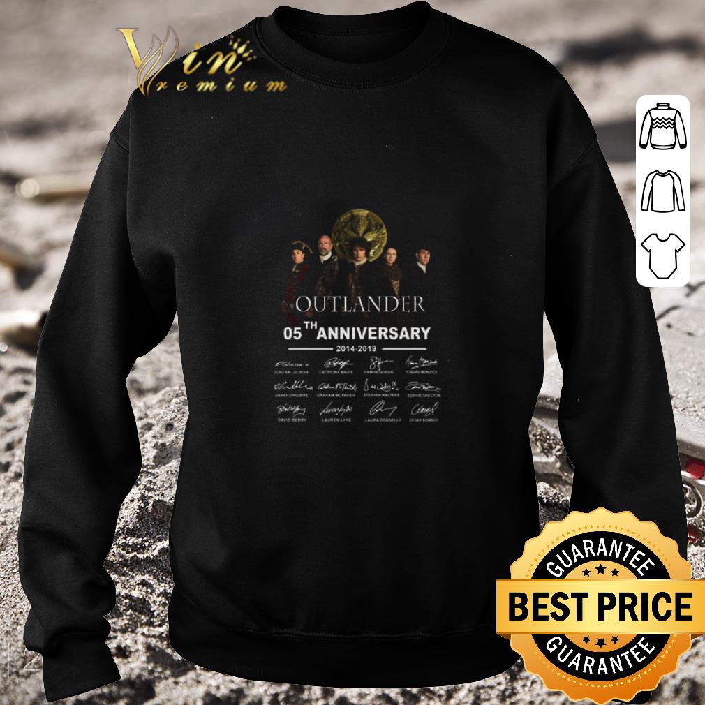 Pretty Outlander TV Series 05th anniversary 2014-2019 signatures shirt