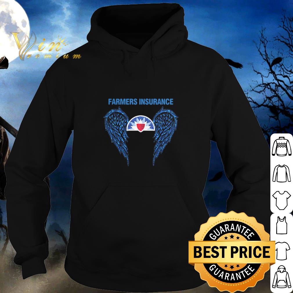 Top Glitter Wings Farmers Insurance Logo shirt