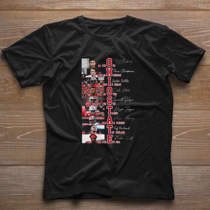 Funny Ohio State Buckeyes signatures Cj Stroud Drue Chisman Justin Fields shirt