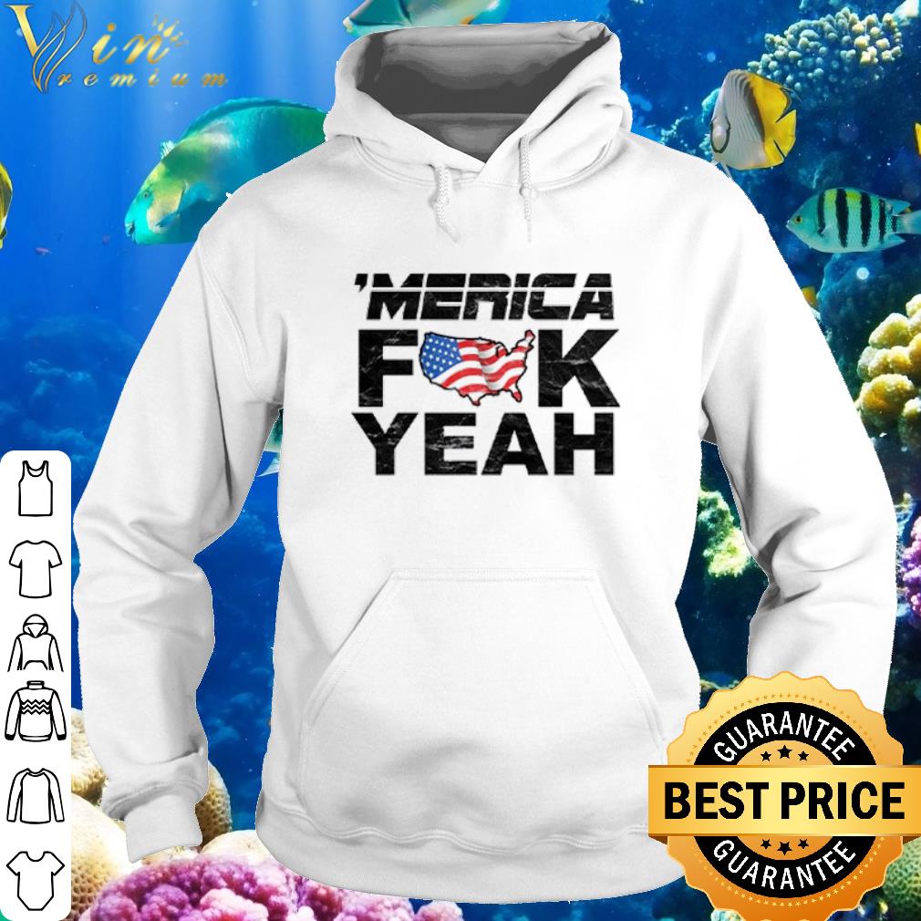 Official Merica Fuck Yeah Map American Flag 4th Of July shirt