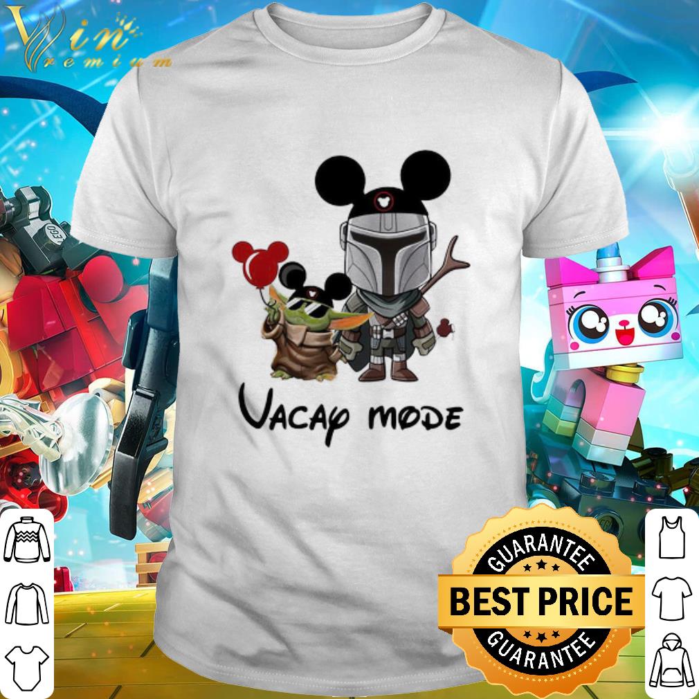 Official Mickey Mouse Baby Yoda And The Mandalorian Chibi Vacay Mode shirt