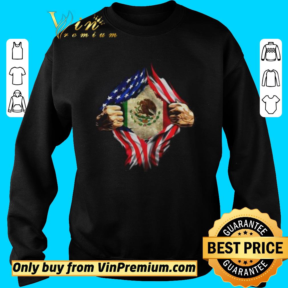 Original Hand Mexican And American Flag shirt